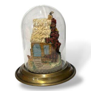 1989 Olszewski The Three Little Pigs Display w/ Glass Dome & Bronze Base 956-D